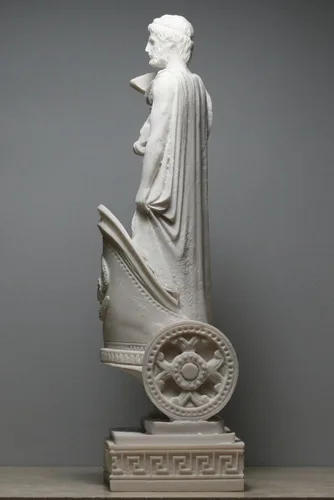 Miniatura 6 de Ares Mars Dios de la guerra Carro griego fundido mármol estatua escultura Figura 9.84
