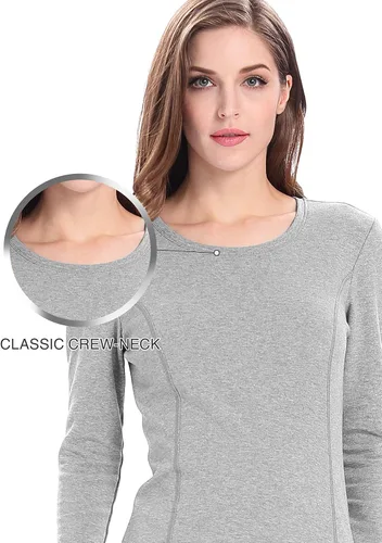 Miniatura 3 de Femofit Conjunto de ropa interior térmica para mujer, parte superior suave, capa base cálida, tallas S-XL, Negro