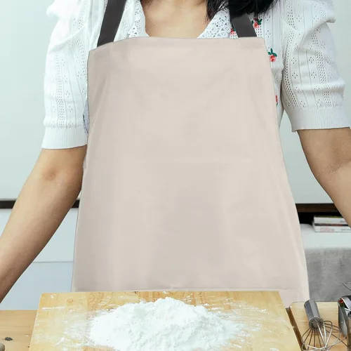 Miniatura 6 de Unomor Delantal de cocina para hombres y adultos, delantal de trabajo multiusos para interiores con bolsa resistente al aceite, color sólido