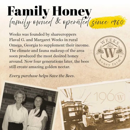 Miniatura 6 de Pure Raw Unfiltered Buckwheat Honey, 32 oz - Premium Dark American Buckwheat Honey by Weeks Honey Farm Bold Molasses Flavor