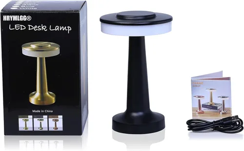 Miniatura 9 de Lámpara de escritorio inalámbrica portátil táctil, atenuación táctil de 3 velocidades, puerto de batería USB integrado, luz de noche de dormitorio