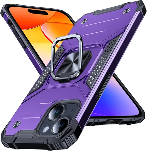 Miniatura 107 de Anqrp Funda resistente para iPhone 6/7/8/SE/SE2 con soporte de anillo mejorado y agarre, grado militar, a prueba de golpes, resistente y robusta