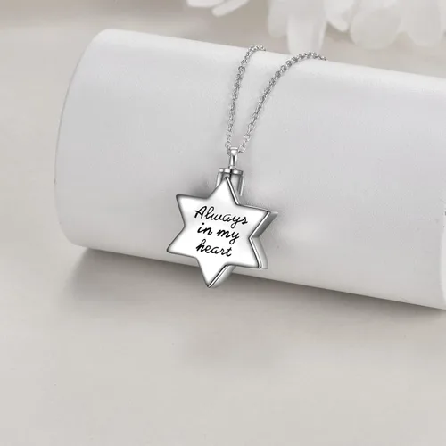 Miniatura 34 de YFN Collar de estrella de David de plata de ley, concha de abulón, árbol de la vida, joyería judía, regalos para mujeres y hombres
