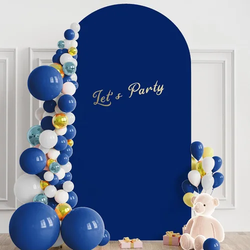 Miniatura 3 de Wokceer Cubierta Ajustada de Spandex para Soporte de Arco de Boda de 7.2 Pies con Parte Superior Redonda, Telón de Fondo de Arco Chiara para Fiesta