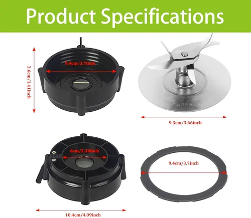 Miniatura 2 de Pro 1200 - Cuchilla de licuadora de acero inoxidable de repuesto para Oster Pro 1200 accesorio de licuadora con tapa base de tarro y una junta