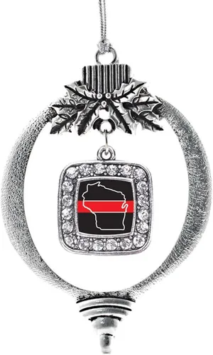 Miniatura 214 de Inspired Silver - Nana púrpura - Adorno de Navidad plateado - Adorno cuadrado para árbol de Navidad con circonita cúbica - Decoración colgante