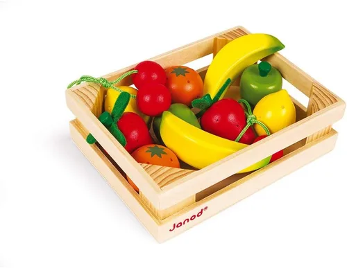 Miniatura 5 de Janod J05611 - Juego de cajas de verduras de madera de 13 piezas - Edades 3+