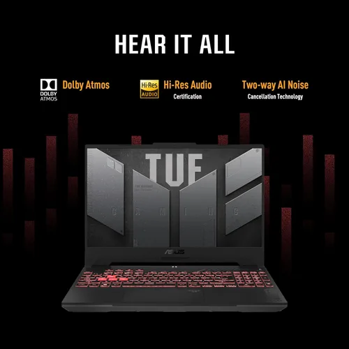 Miniatura 8 de ASUS TUF Gaming A15 (2023) - Laptop para juegos, 15.6” FHD 144Hz, pantalla 100% sRGB, GeForce RTX 4060, AMD Ryzen 7 7735HS, 16GB DDR5, 1TB PCIe SSD