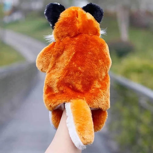 Miniatura 3 de Marionetas de mano de zorro, juguetes de animales de peluche para imaginativos juegos de simulación, regalos para niños