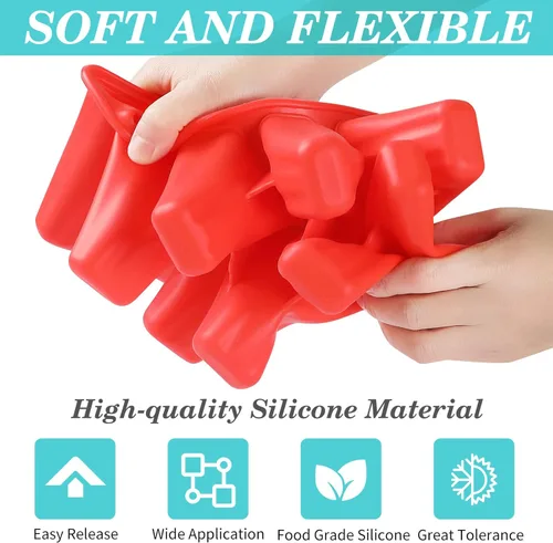 Miniatura 5 de Moldes para paletas de hielo, moldes de silicona para paletas de hielo, molde de paletas sin BPA, reutilizable, fácil liberación, molde casero