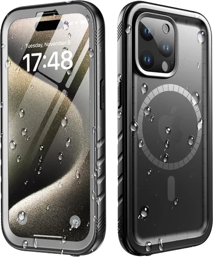 Miniatura 39 de Cozycase Funda Compatible con iPhone 12 Pro Max Funda Impermeable, Protector de Pantalla Integrado, Funda Protectora de Cuerpo Completo, Funda Negro