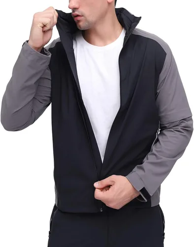 Miniatura 6 de fit space Chaqueta de lluvia de golf para hombre, impermeable, ligera, cortavientos