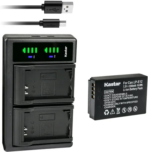 Miniatura 8 de Kastar LTD2 - Cargador de batería USB para Canon LP-E12 LPE12, cargador Canon LC-E12 LC-E12E, Canon EOS M50 Mark II, EOS M100, EOS M200, EOS Rebel