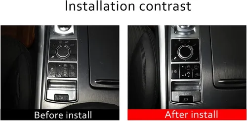 Miniatura 2 de YIWANG Aleación de aluminio modificado consola central multimedia botón botón embellecedores cubierta pegatinas para Land Rang Range Rover