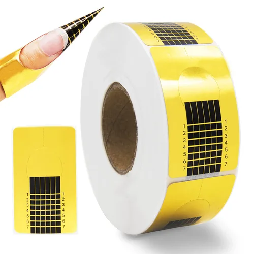 Miniatura 8 de 200 piezas de formas de uñas para uñas acrílicas, formas de uñas acrílicas rectangulares, guía de formularios de extensión de uñas para poligel