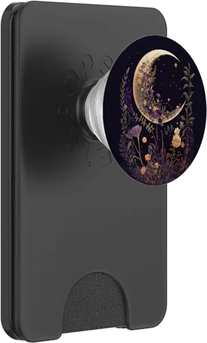 Miniatura 7 de Boho Moon Wildflower Floral PopGrip intercambiable con fondo morado oscuro