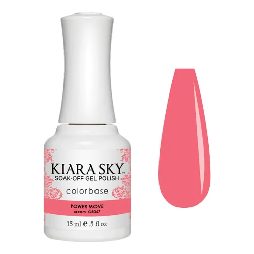 KIARA SKY Esmalte de gel | Soak-Off All In One 0.5 fl oz | G5047 Power Move (tono rosa intenso)