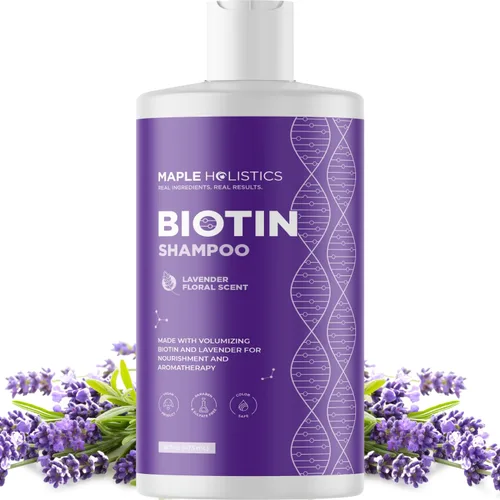 Miniatura 16 de Champú voluminizador de biotina para cabello fino - Champú para cabello fino con menta, argán y aceites esenciales para el cuidado del cabello