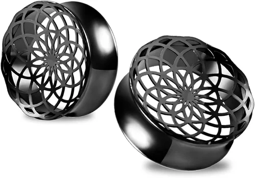Atomhole 2 unidades de tapones para las orejas, túneles hipoalergénicos, dilatadores de acero inoxidable 316, expansores de aretes de acero