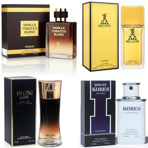 Miniatura 28 de Set de colonia para hombre, EDP, pack de 4 (3.4 oz / 100 mL), Amazing Code Gold, Verse Adonis Blue, AzuraAD, Invincible, Office Clean & Confident