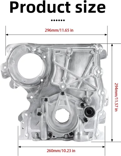 Miniatura 2 de AULINK 12601932 Cubierta de distribución con bomba de aceite 2002-2012 Para Buick Rainier, Para Chevy Colorado Trailblazer, Para GMC Canyon Envoy