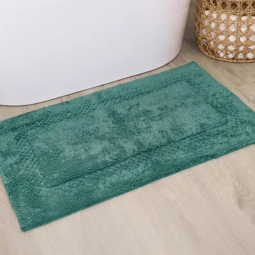 Miniatura 87 de Home Weavers Classy - Juego de alfombras de baño 100 % algodón, decoración de baño, lavable, extrasuave y absorbente, tapete de cocina, juego de Aqua