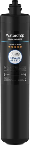 Waterdrop RF15 Cartucho de filtro de repuesto para filtro de agua debajo del fregadero de 15UA/15UB/15UC, reduce PFOA/PFOS, PFAS, plomo, cloro, mal