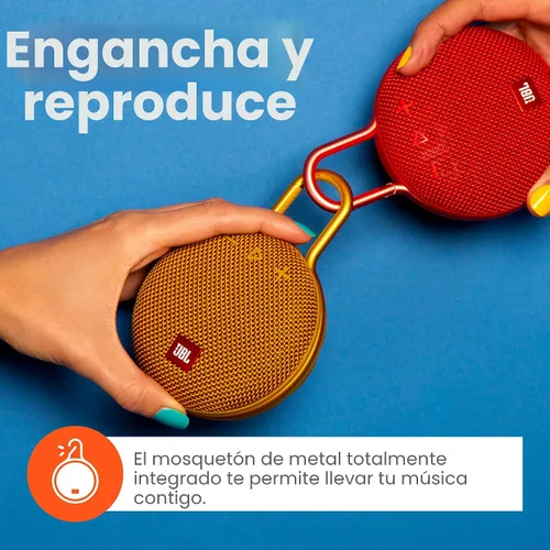 Miniatura 3 de JBL Clip 3, amarillo mostaza, altavoz Bluetooth impermeable, duradero y portátil, hasta 10 horas de reproducción, incluye altavoz con cancelación