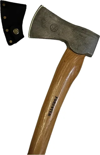 Miniatura 7 de FORESTER Woodman - Hacha de corte de madera de 24 pulgadas con vaina, hacha multiusos con mango de nogal para cortar y cortar madera, acero sueco