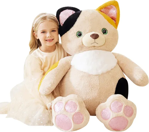 Miniatura 10 de EARTHSOUND Juguete de peluche con diseño de conejo gigante, conejo de 23 pulgadas de tamaño grande, juguetes suaves de tamaño jumbo, lindo y enorme