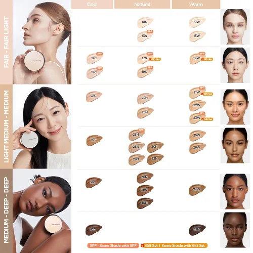 Miniatura 5 de JUNG SAEM MOOL Essential Skin Nuder Cushion Acabado natural, base de cojín de cobertura para construir por artista de maquillaje coreano