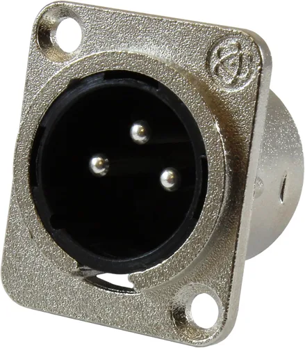 Miniatura 2 de GLS Audio XLR Macho Jack 3 Pin - Tomas de montaje en panel Serie D Tamaño XLR-M - Paquete de 4