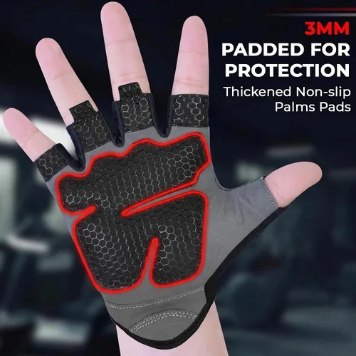 Miniatura 4 de LIONCO Guantes de entrenamiento para hombres y mujeres, guantes de levantamiento de pesas con gel transpirable acolchados de excelente agarre