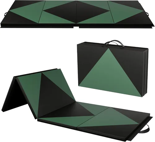 Miniatura 8 de Polar Aurora - Esterillas de gimnasia plegables de 4 pies x 10 pies x 2 pulgadas, para ejercicio aeróbico, estiramiento y yoga