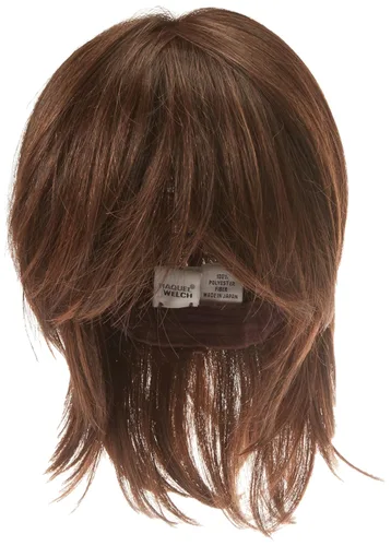 Miniatura 30 de Raquel Welch Hairuwear, peluca de longitud media con capas de volumen sutil y lazo negro, gorra de tamaño medio, RL10/12 castaño iluminado por el sol