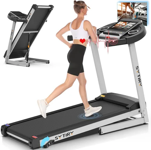 Cintas de correr inclinadas para el hogar con pantalla de TV y WiFi, caminadora Walking Pad inteligente de 3.5 HP con inclinación, máquina de correr