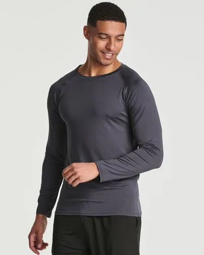 Miniatura 2 de Real Essentials Paquete de 4 camiseta de compresión de manga larga para hombre para clima frío (disponible en tallas grandes y altas)