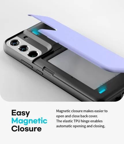 Miniatura 3 de GOOSPERY Funda tipo cartera magnética para Galaxy S22 Plus, con tarjetero, cierre automático por iman, cubierta protectora de doble capa, resistente