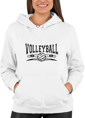 Miniatura 22 de Go All Out Sudadera con capucha para hombre y mujer con diseño fresco de voleibol