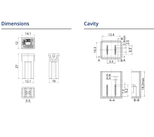 Miniatura 7 de EDS Paquete múltiple de fusibles J Case – 20A, 25A, 30A, 40A, 50A, 60A, 12 fusibles de repuesto para automóviles, camiones, camionetas, vehículos
