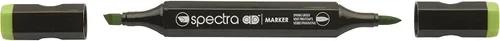 Miniatura 9 de AD Marker Chartpak Spectra, Tri-Nib y cepillo de doble punta, verde manzana, 1 cada uno (S044AD)