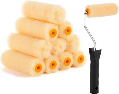 Miniatura 10 de Bates- Rodillos de pintura, rodillo de pintura de 4 pulgadas con 10 cubiertas, herramienta de pintura de pared Blanco