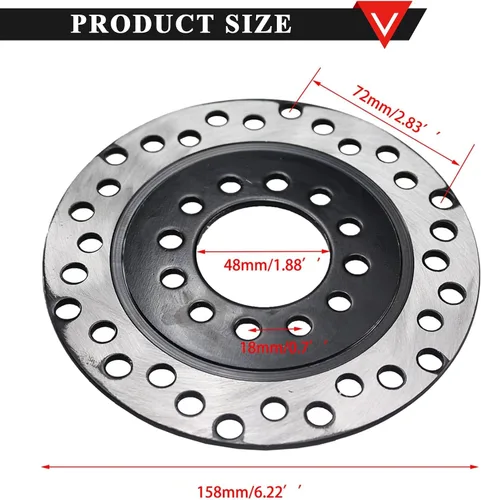 Miniatura 3 de PRO BAT Sistema de Pinza de Freno de Disco Hidráulico Delantero + Rotor de Freno de Disco de 158mm para 50cc 70cc 90cc 110cc 125cc Quad Pit Dirt