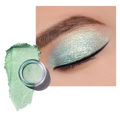 Miniatura 19 de Oulac Sombra de ojos en crema con brillo también para iluminador Sombra de ojos mezclable Resistente al agua y de larga duración con fórmula Pureza