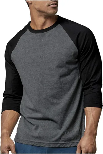 Miniatura 2 de Men's 3/4 Sleeve Raglan Cotton Baseball Tee Shirt