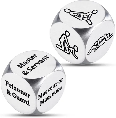 Miniatura 8 de 2 dados de regalo para el día de San Valentín para él, su aniversario, para novio, novia, marido, esposa, hombres y mujeres, juego nocturno