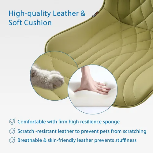 Miniatura 5 de YOUNIKE Silla de Oficina, Silla de Escritorio sin Brazos con Ruedas, Sillas de Oficina Ajustables y Giratorias para Computadora, Silla de Tocador