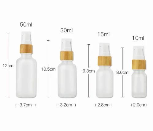 Miniatura 3 de 4 botellas de loción de vidrio esmerilado, botellas de bomba de viaje, dispensador de crema cosmética, botella dispensadora para loción, mezclas