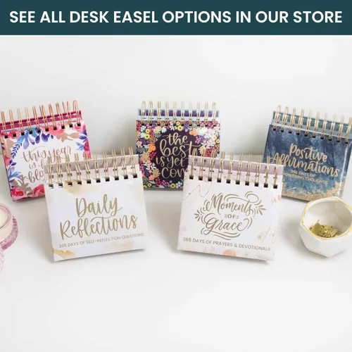 Miniatura 6 de bloom daily planners Caballete de escritorio perpetuo sin fecha con citas motivacionales, calendario inspirador para mujeres, página a día