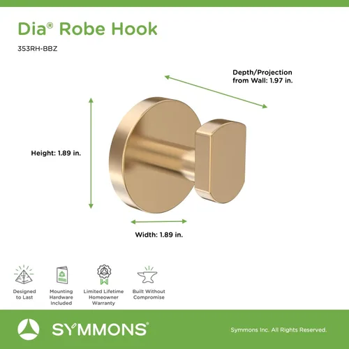 Miniatura 12 de Symmons 35AC4BUNDLEBBZ - Herrajes para baño, 4 piezas, bronce cepillado